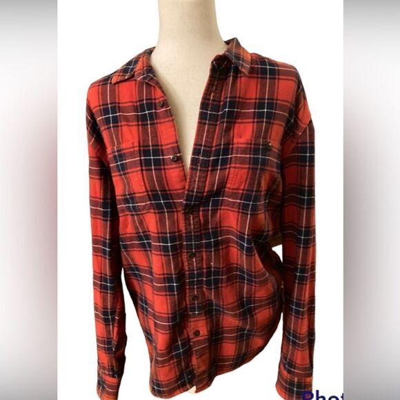 Lucky Brand Red Flannel Shirt - Picture 1 of 10